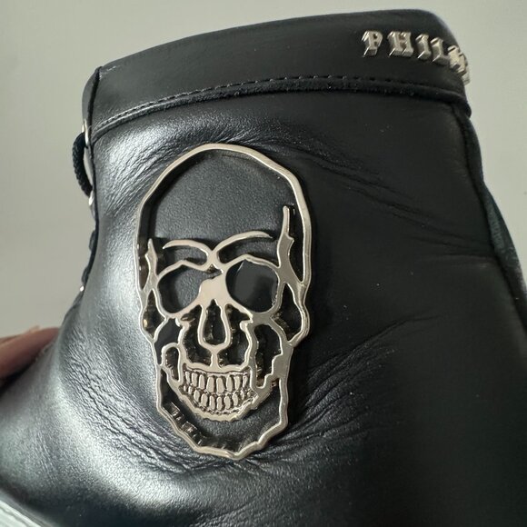 Philipp Plein Hi-Top Sneakers The $kull TM, Size 43 - Picture 14 of 17